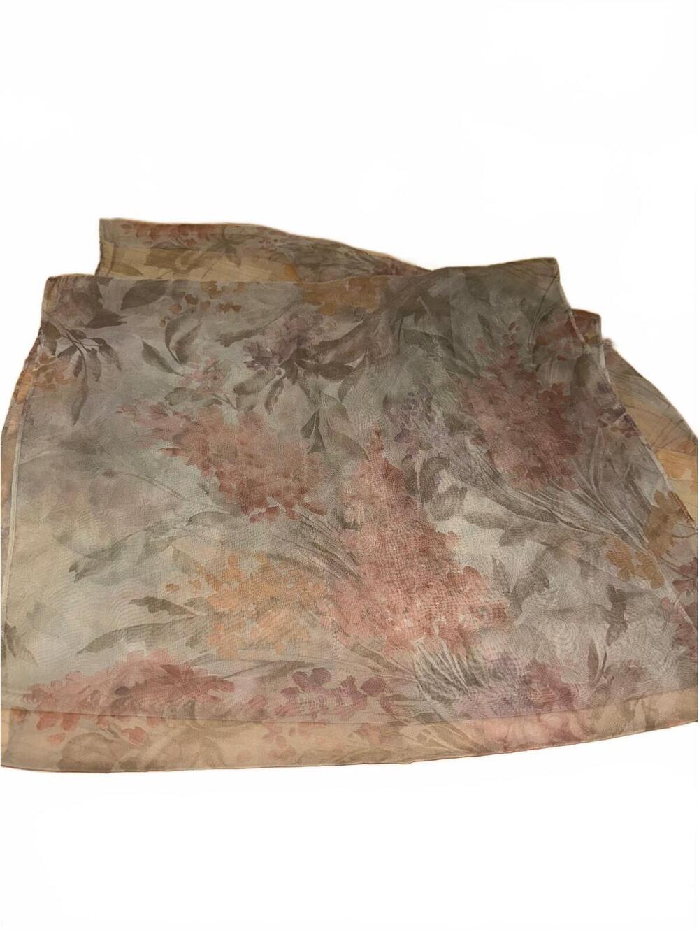 Lightweight Floral Sheer Scarf